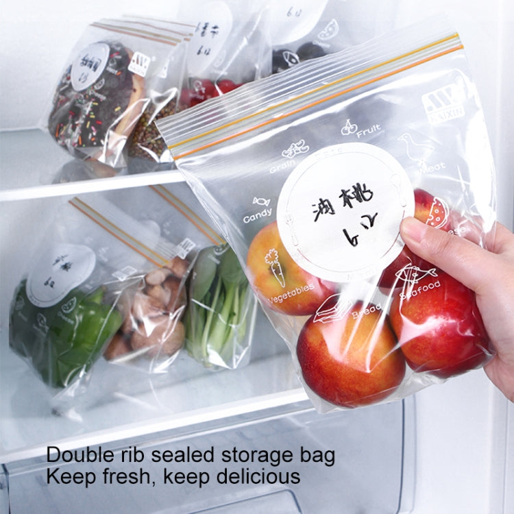 Sealed Bag Fresh Food Packaging Bag Household Thickened Refrigerator Storage Plastic Bag, Small (30 Pieces / Set), Medium (25 Pieces / Set), Large (15 Pieces / Set)
