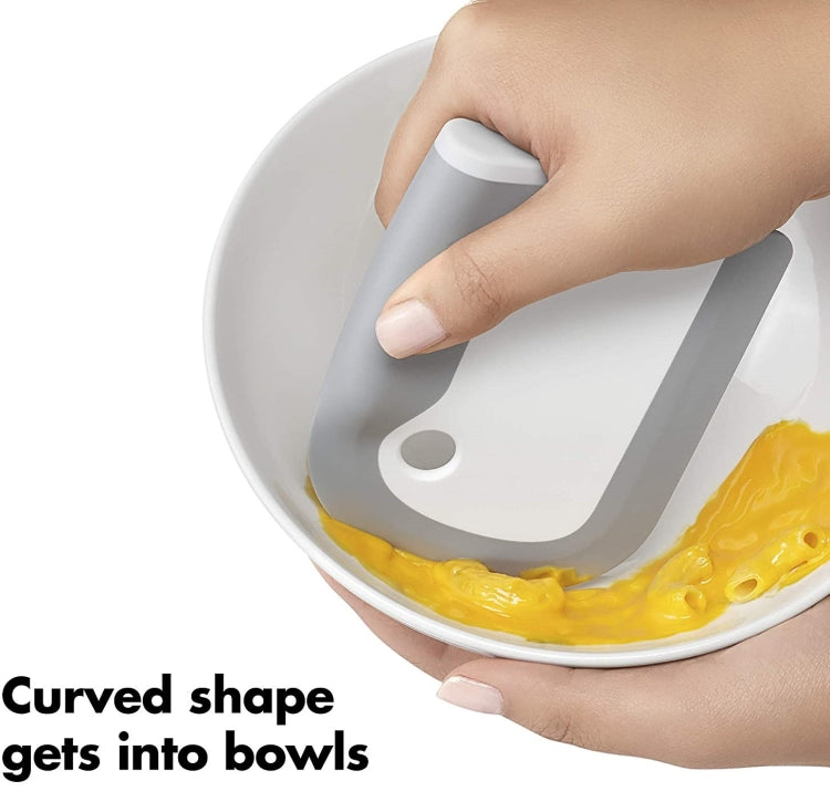 Kitchen Integrated Soft Rubber Scraper Plate Cleaning Tool, Soft Rubber Scraper