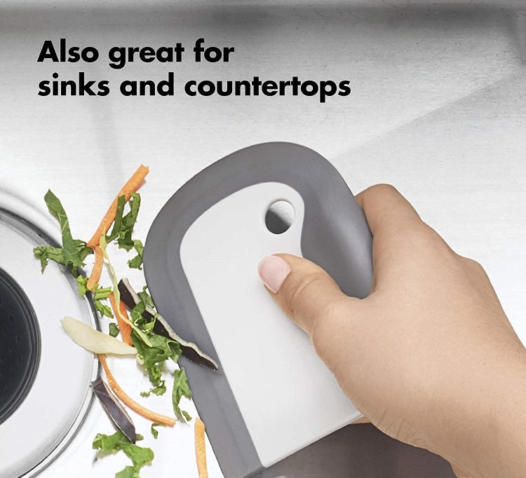 Kitchen Integrated Soft Rubber Scraper Plate Cleaning Tool, Soft Rubber Scraper