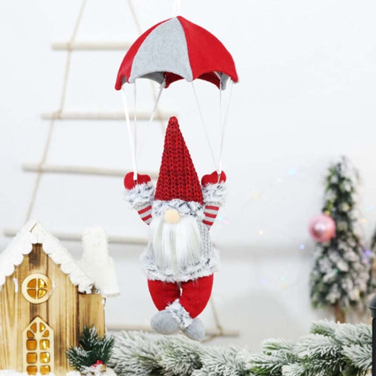 Faceless Skydiving Santa Claus Christmas Window Hanging Decorations