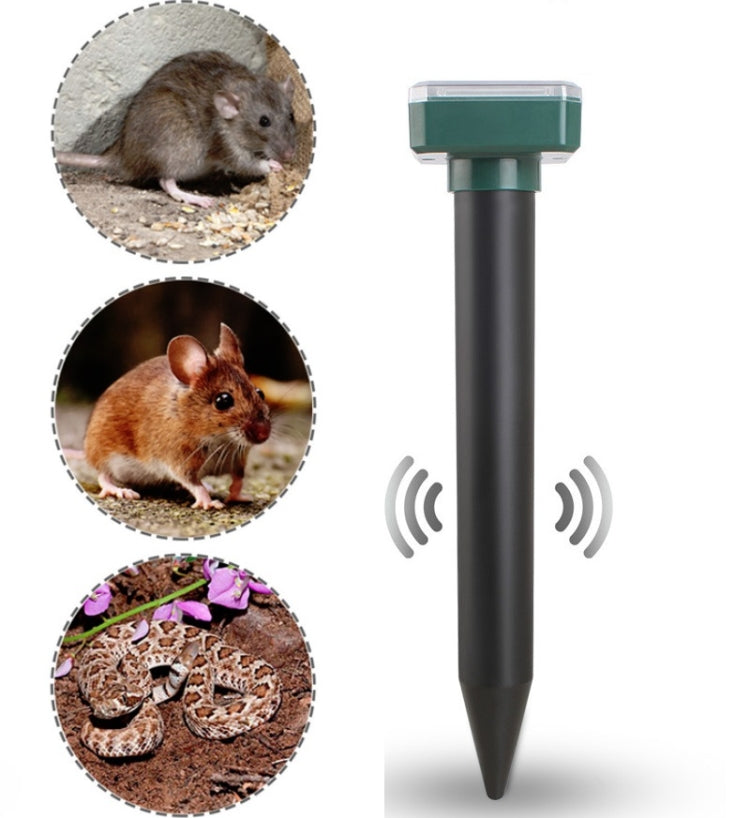 Solar Mouse Repeller Ultrasonic LED Manor Farm Rice Field Mouse Repeller Snake Repeller, Solar Mouse Repeller (Round ), Solar Mouse Repeller (Square)