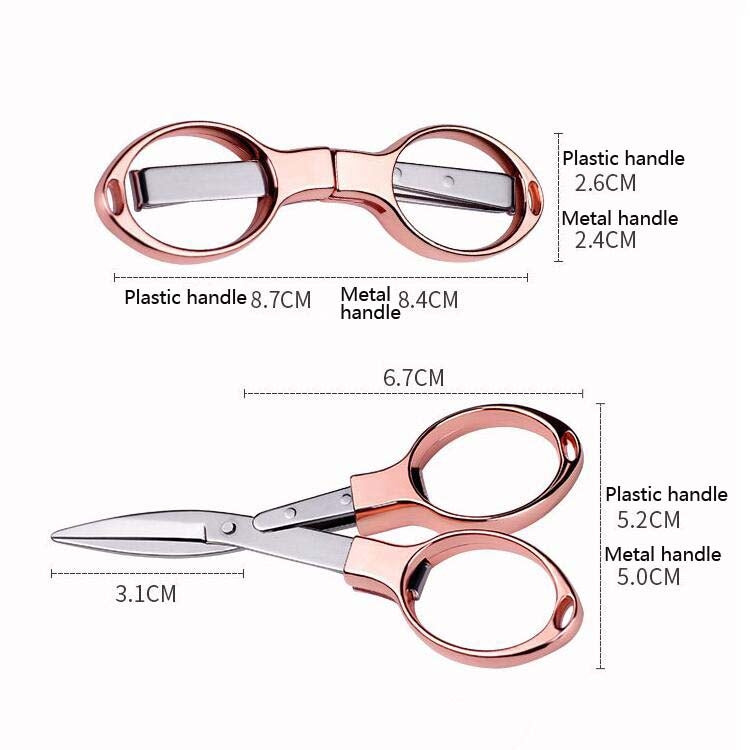 5 PCS Fishing Special Scissors Foldable Stainless Steel Fishing Tackle, Style:Plastic Handle, Color:Color Random Delivery