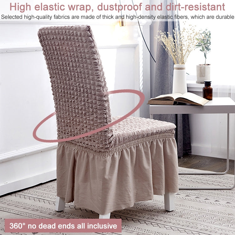 Bubble Skirt Chair Cover Household Elastic Universal One-piece Seat Stool Cover Fabric Grid Chair Cover, Universal Size