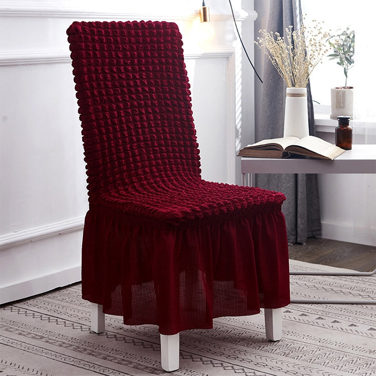 Bubble Skirt Chair Cover Household Elastic Universal One-piece Seat Stool Cover Fabric Grid Chair Cover, Universal Size