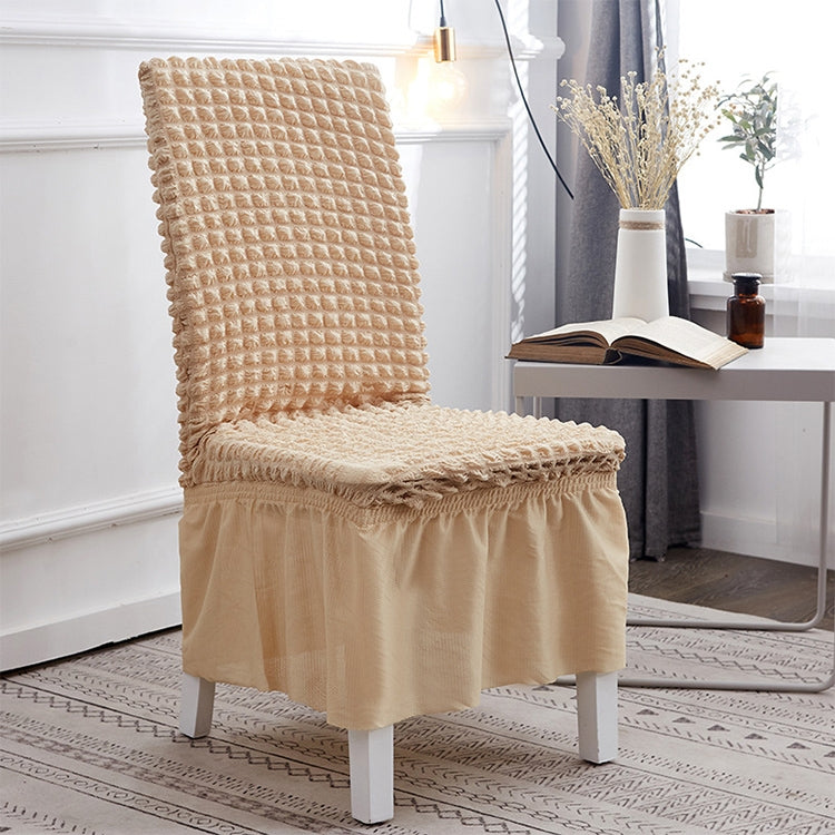 Bubble Skirt Chair Cover Household Elastic Universal One-piece Seat Stool Cover Fabric Grid Chair Cover, Universal Size