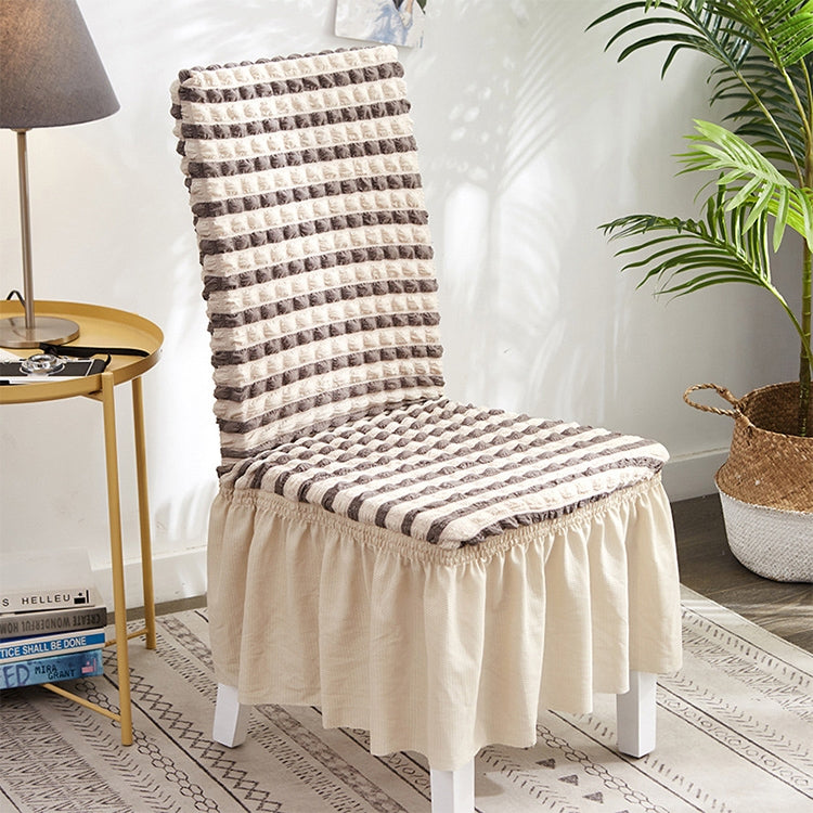 Bubble Skirt Chair Cover Household Elastic Universal One-piece Seat Stool Cover Fabric Grid Chair Cover, Universal Size