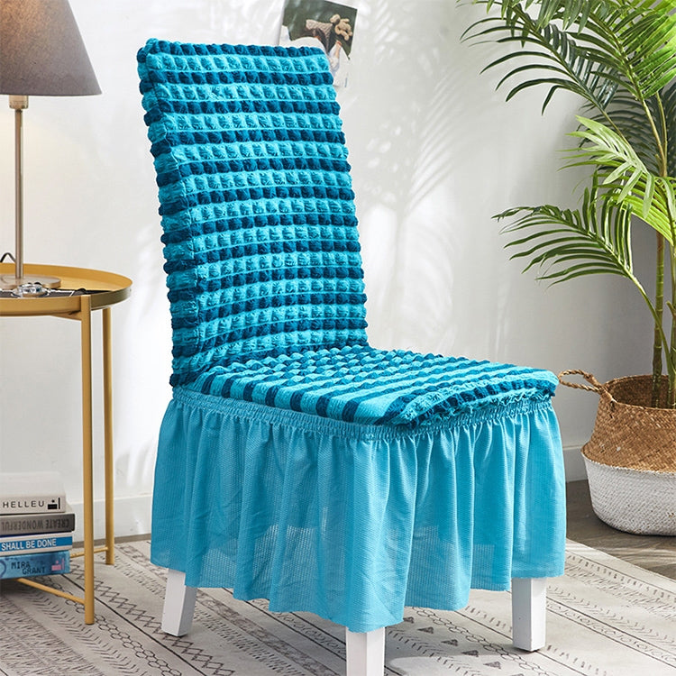 Bubble Skirt Chair Cover Household Elastic Universal One-piece Seat Stool Cover Fabric Grid Chair Cover, Universal Size