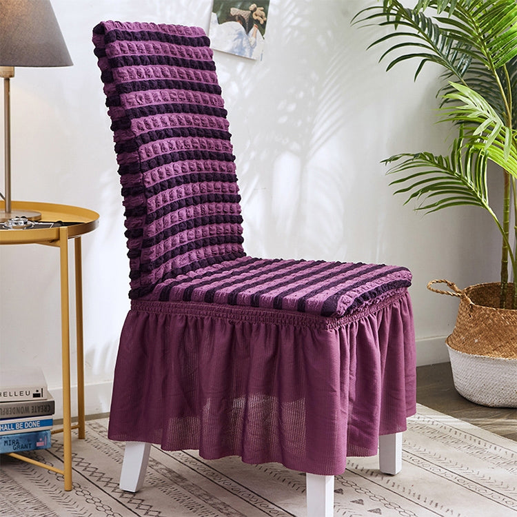 Bubble Skirt Chair Cover Household Elastic Universal One-piece Seat Stool Cover Fabric Grid Chair Cover, Universal Size