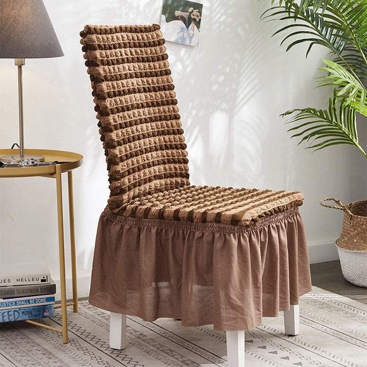 Bubble Skirt Chair Cover Household Elastic Universal One-piece Seat Stool Cover Fabric Grid Chair Cover, Universal Size