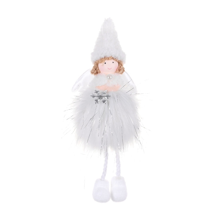 Christmas Decoration Plush Girl Angel Pendant Christmas Tree Pendant Gift, Snowflake Angel, Five Star Angel