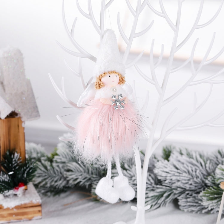 Christmas Decoration Plush Girl Angel Pendant Christmas Tree Pendant Gift, Snowflake Angel, Five Star Angel