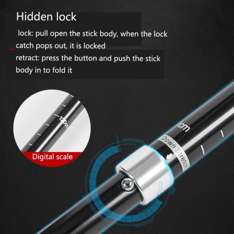 TANERDD TR-D0001 Trekking Poles Aluminum Alloy Folding Outdoor Handrails Trekking Walking Sticks