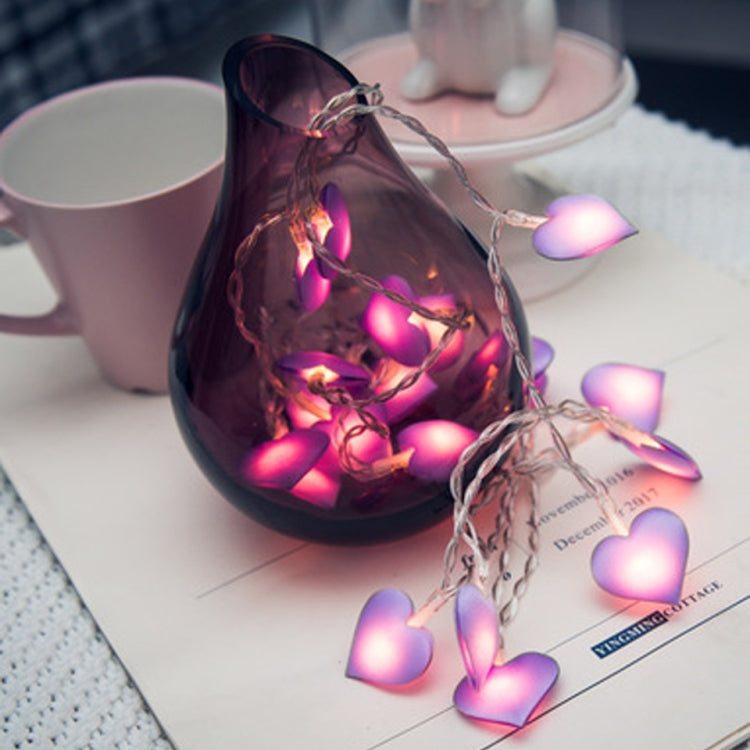 أضواء خرافية LED على شكل قلب حب، أضواء سلسلة عيد الميلاد، إضاءة العطلات، ديكور غرفة النوم والمنزل، 2 متر، 16 مصباح LED، 3 متر، 20 مصباح LED