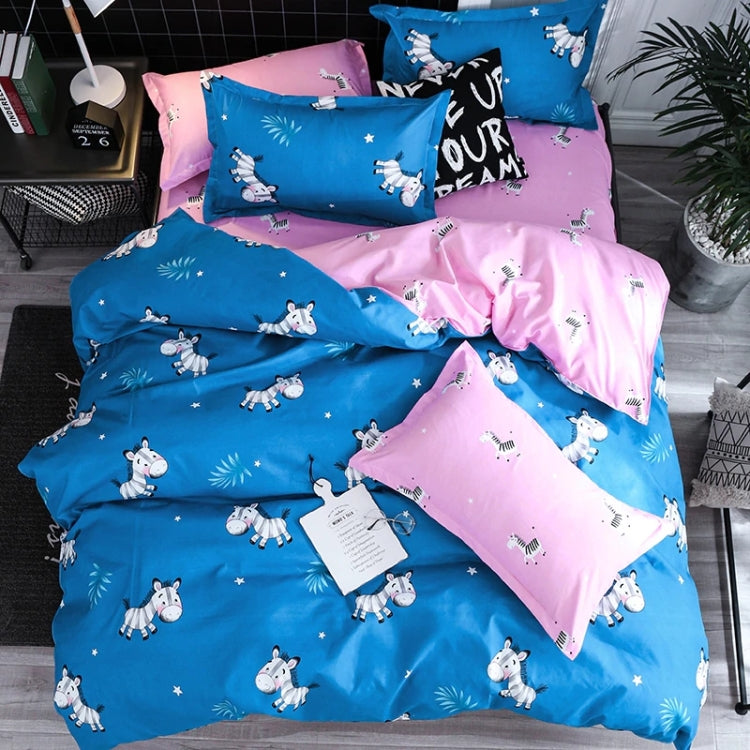 Bedding Set Luxury Family Set Sheet Duvet Cover Pillowcase, 1.5m Four-piece bedsheet