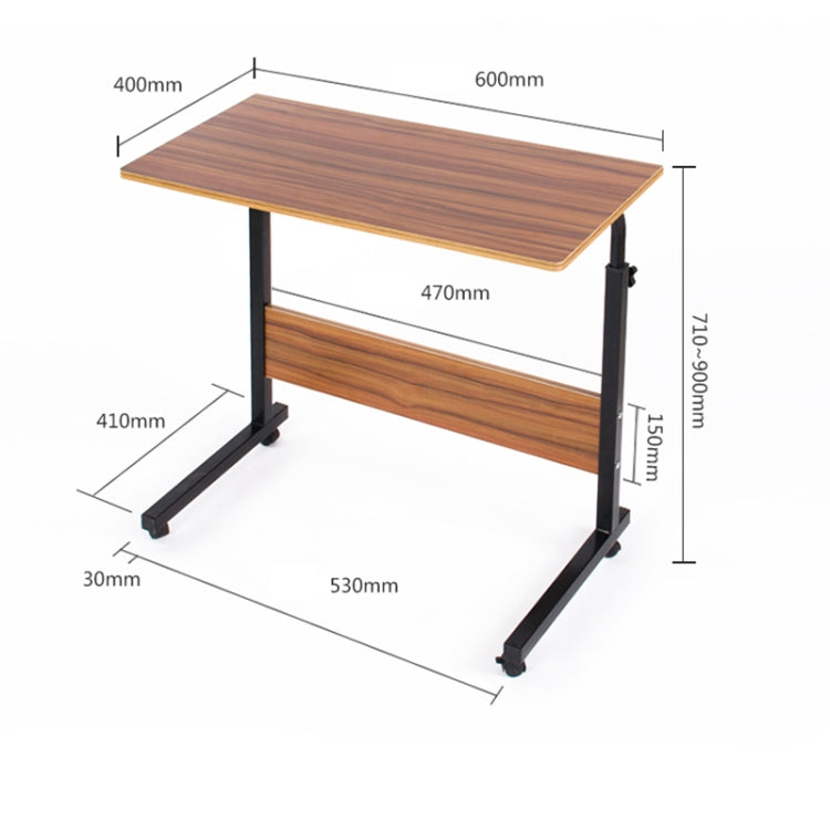 Removable Laptop Desk Lazy Bed Study Desk Bedside Computer Desk, Size:60x40cm