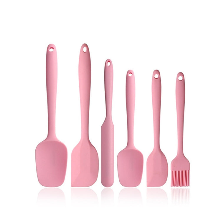6 in 1 Food Grade Silicone Spatula Cake Spatula Oil Brush Mixing Knife Baking Cooking Utensils Set