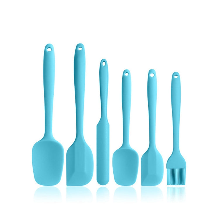 6 in 1 Food Grade Silicone Spatula Cake Spatula Oil Brush Mixing Knife Baking Cooking Utensils Set