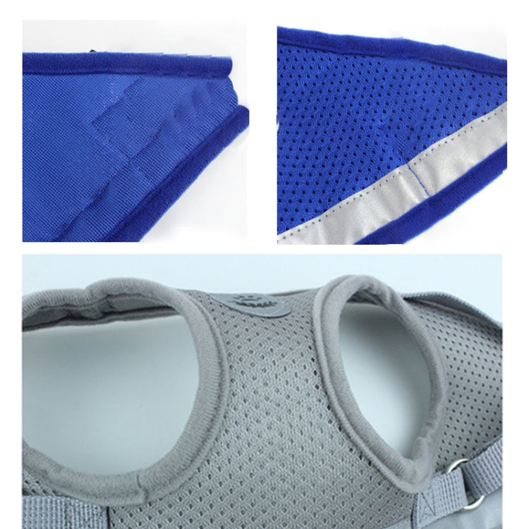 Adjustable Polyester Mesh Reflective Vest Lead Leash for Pet Dog, S, M, L, XL