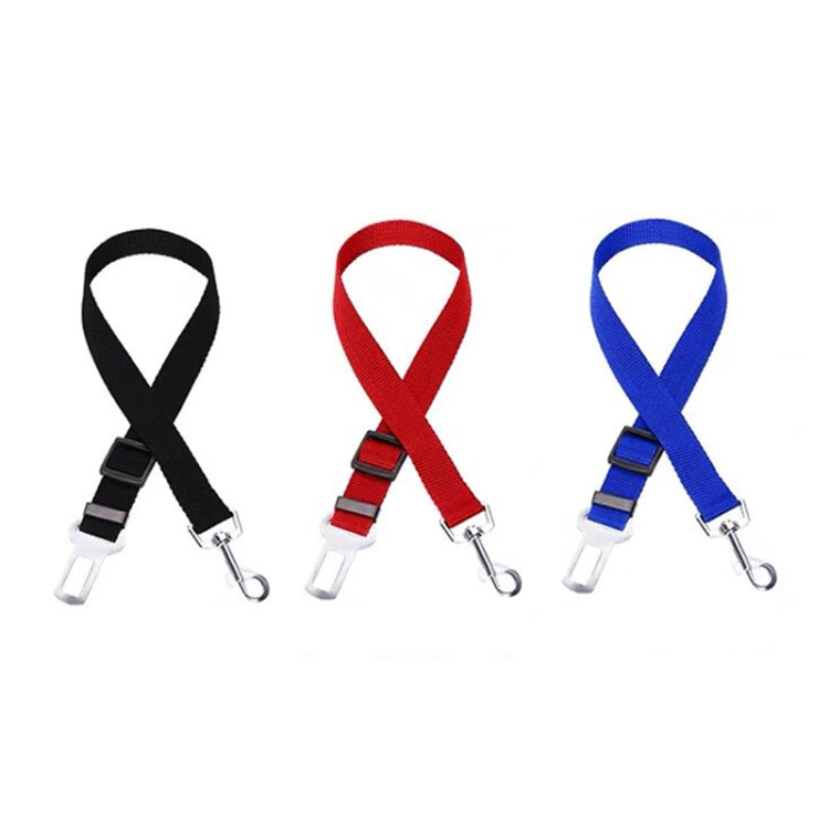 Nylon Harness Leash Clip Pet Dog Car Seat Belt Security Belt, Blue, Red, Black