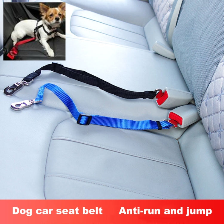 Nylon Harness Leash Clip Pet Dog Car Seat Belt Security Belt, Blue, Red, Black