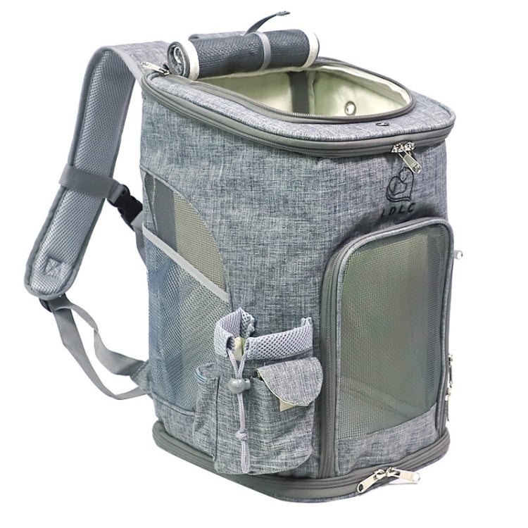 LDLC Pets Going Out Portable Foldable Breathable Backpack, M Light Gray, M Light Pink, M Ginger Yellow, M Denim Blue