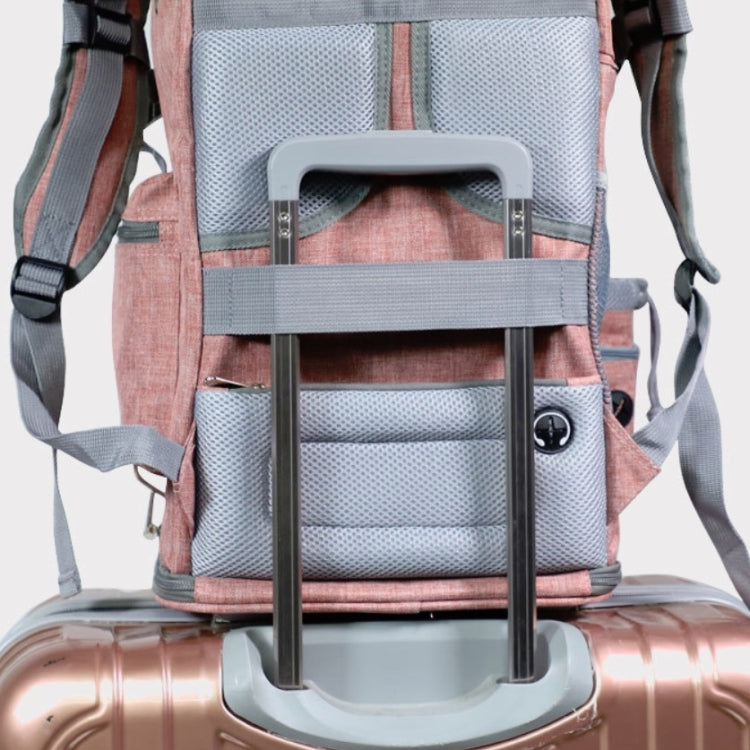 LDLC Pets Going Out Portable Foldable Breathable Backpack, M Light Gray, M Light Pink, M Ginger Yellow, M Denim Blue