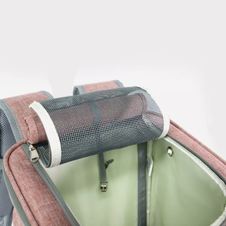 LDLC Pets Going Out Portable Foldable Breathable Backpack, M Light Gray, M Light Pink, M Ginger Yellow, M Denim Blue