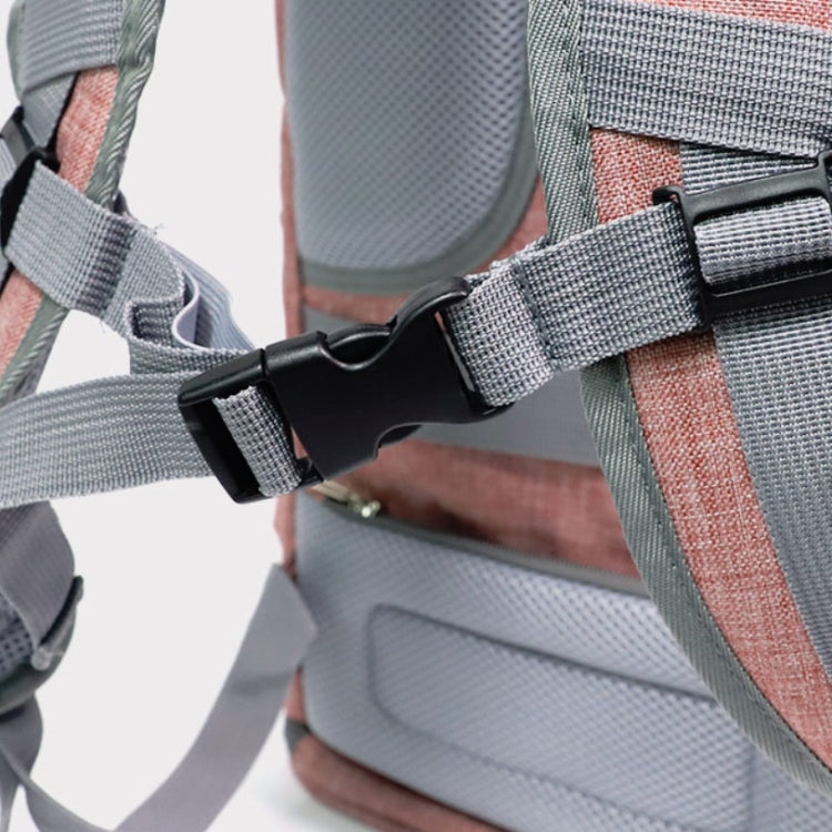 LDLC Pets Going Out Portable Foldable Breathable Backpack, M Light Gray, M Light Pink, M Ginger Yellow, M Denim Blue