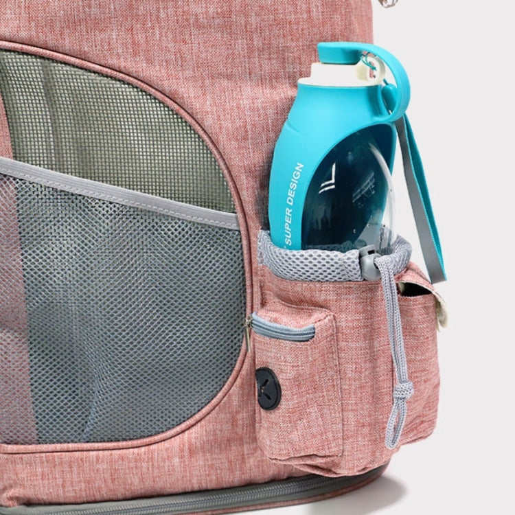 LDLC Pets Going Out Portable Foldable Breathable Backpack, M Light Gray, M Light Pink, M Ginger Yellow, M Denim Blue