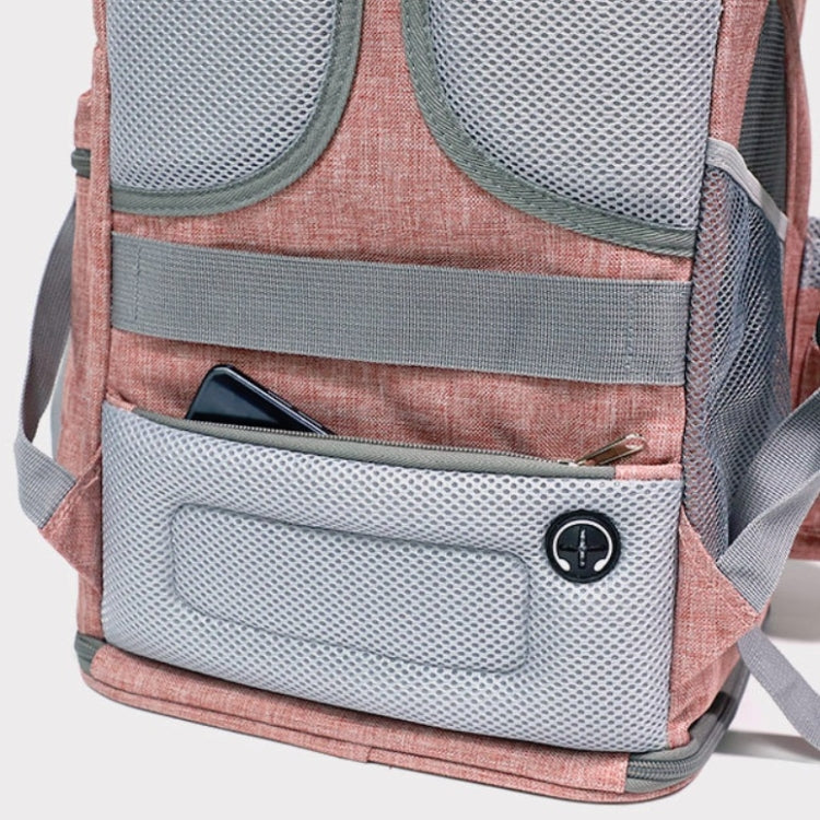 LDLC Pets Going Out Portable Foldable Breathable Backpack, M Light Gray, M Light Pink, M Ginger Yellow, M Denim Blue