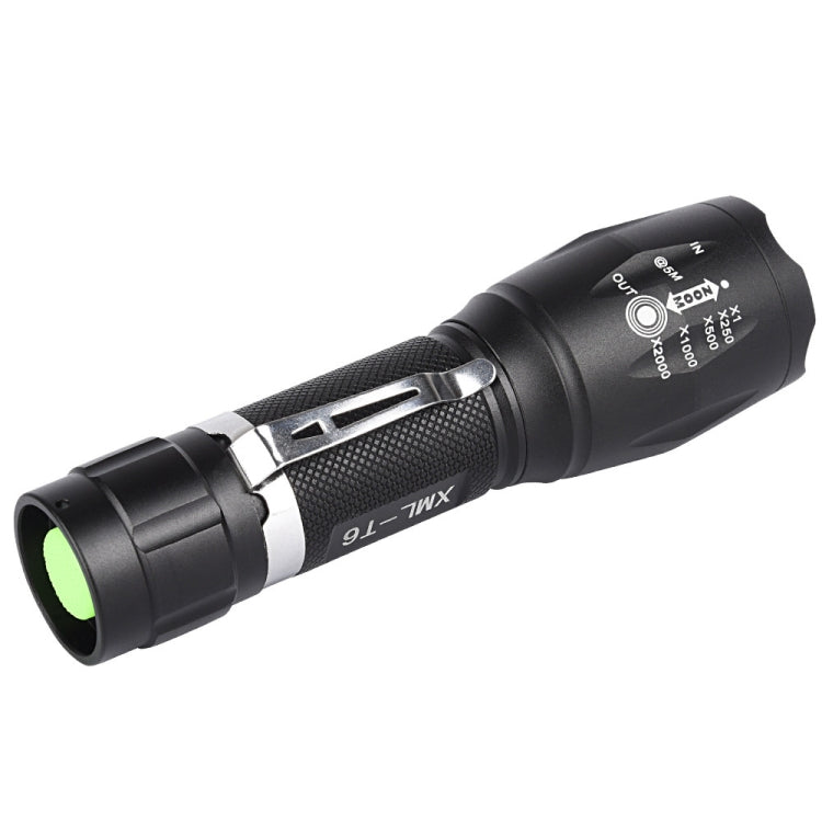 T02 Pen Clip Mini Flashlight T6 Telescopic Zoom Led Flashlight Outdoor Waterproof Long Shot Glare Flashlight, T02 Pen Clip