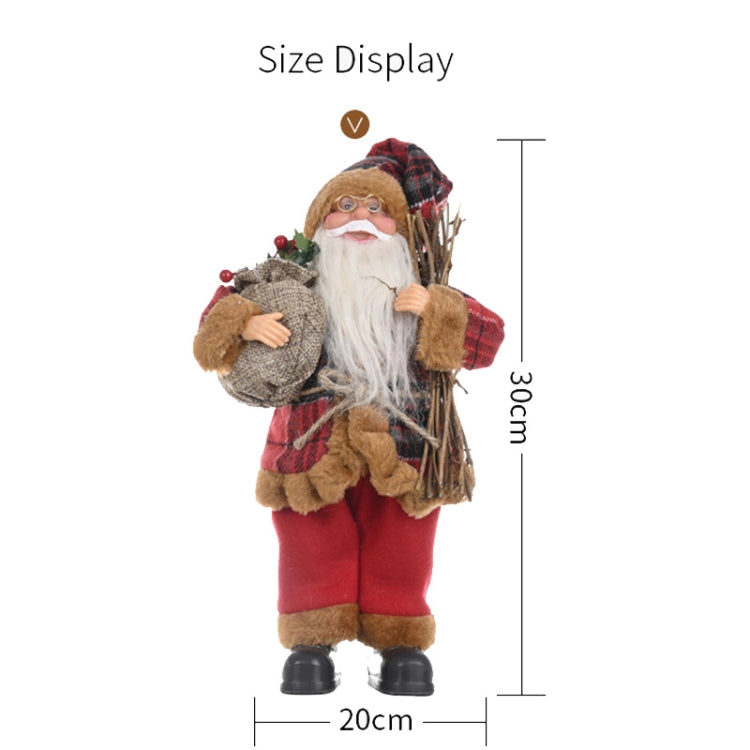 Christmas Decoration Standing Santa Claus Doll Christmas Backpack Old Man Doll Ornaments, Chef, Gift