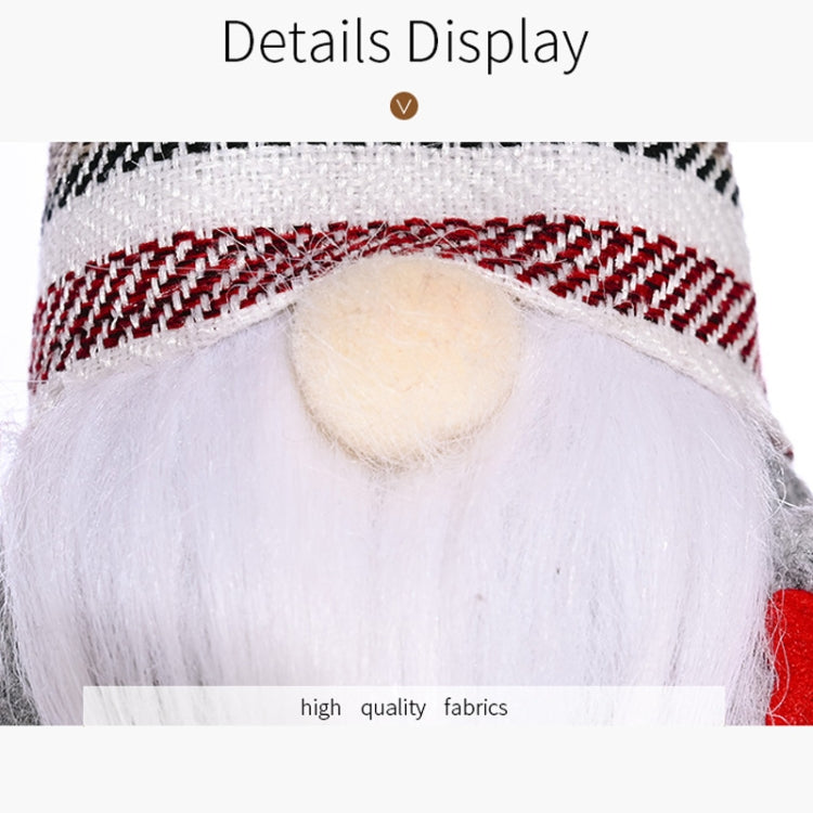Christmas Decorations Striped Hat Forest Old Man Side Hug Curtain Door Curtain Buckle, Long Beard, Tied Beard