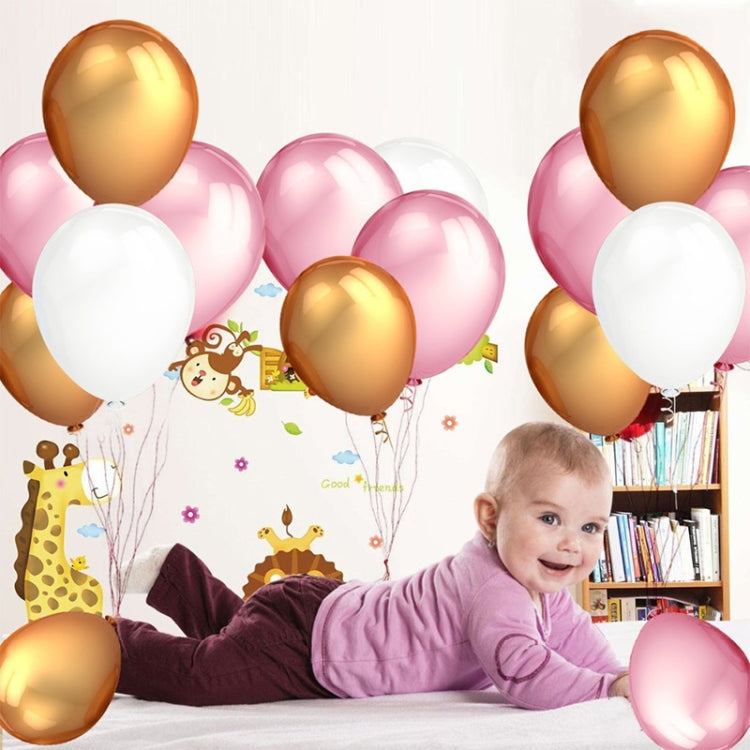 45 PCS/Lot 12 Inch Pearl Latex Balloons Birthday Wedding Party Decor with Colored Ribbon