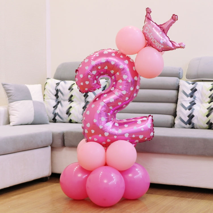 Number Foil Balloon Happy Birthday Decoration, Number 0, Number 9, Number 8, Number 7, Number 4, Number 3, Number 1, Number 2, Number 6, Number 5