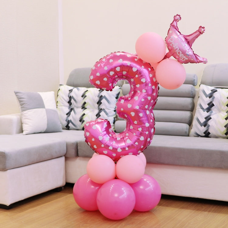 Number Foil Balloon Happy Birthday Decoration, Number 0, Number 9, Number 8, Number 7, Number 4, Number 3, Number 1, Number 2, Number 6, Number 5