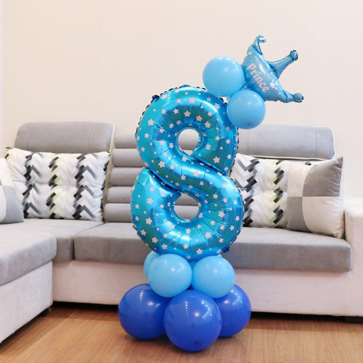 Number Foil Balloon Happy Birthday Decoration, Number 0, Number 9, Number 8, Number 7, Number 4, Number 3, Number 1, Number 2, Number 6, Number 5