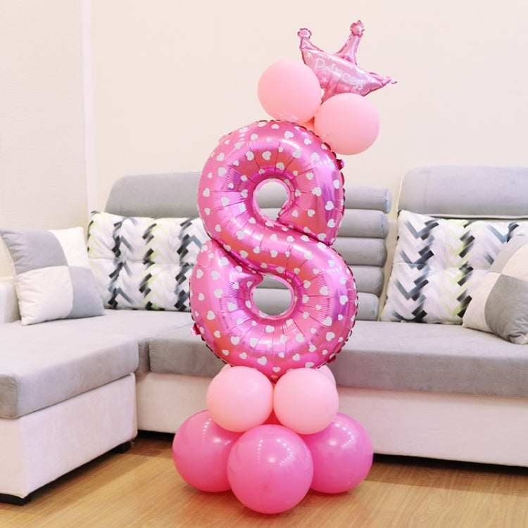 Number Foil Balloon Happy Birthday Decoration, Number 0, Number 9, Number 8, Number 7, Number 4, Number 3, Number 1, Number 2, Number 6, Number 5