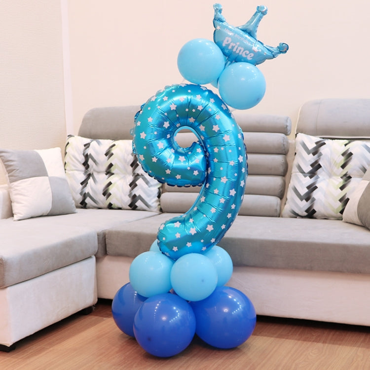 Number Foil Balloon Happy Birthday Decoration, Number 0, Number 9, Number 8, Number 7, Number 4, Number 3, Number 1, Number 2, Number 6, Number 5