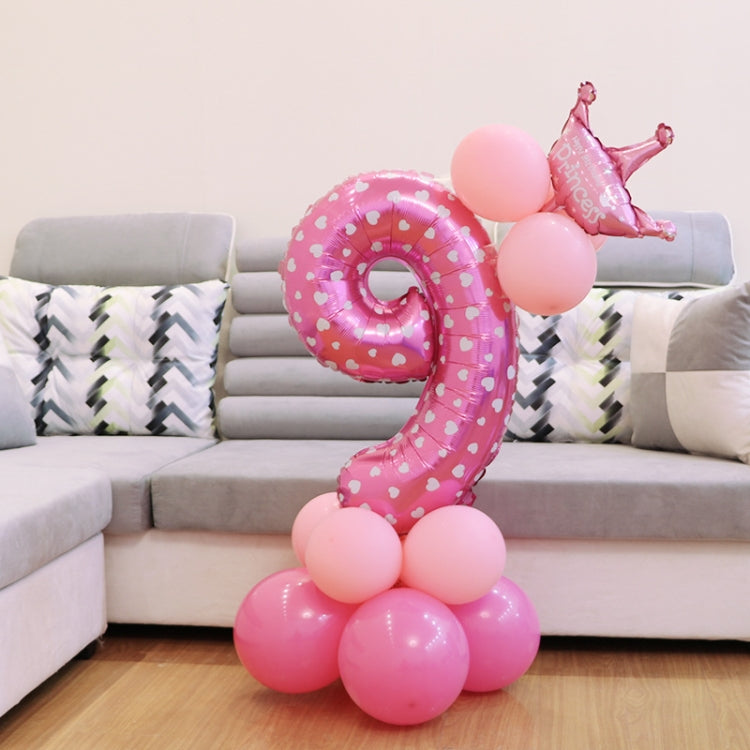 Number Foil Balloon Happy Birthday Decoration, Number 0, Number 9, Number 8, Number 7, Number 4, Number 3, Number 1, Number 2, Number 6, Number 5