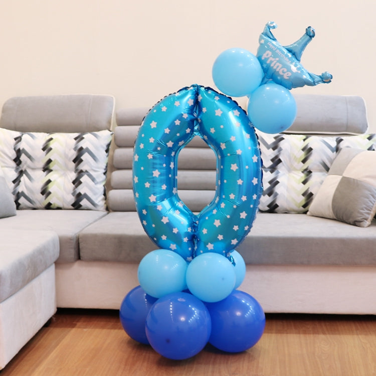Number Foil Balloon Happy Birthday Decoration, Number 0, Number 9, Number 8, Number 7, Number 4, Number 3, Number 1, Number 2, Number 6, Number 5
