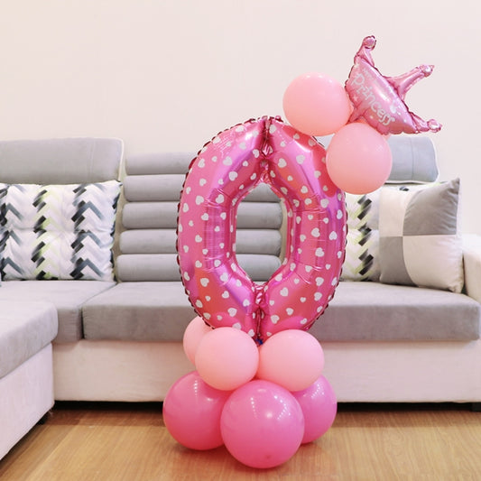 Number Foil Balloon Happy Birthday Decoration, Number 0, Number 9, Number 8, Number 7, Number 4, Number 3, Number 1, Number 2, Number 6, Number 5