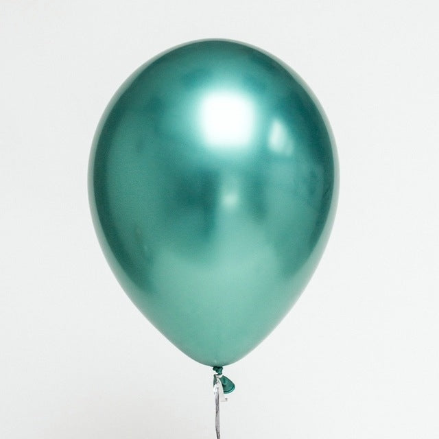 50 PCS 12inch Glossy Metal Pearl Latex Balloons Metallic Color Inflatable Air Ball Birthday Party Decor