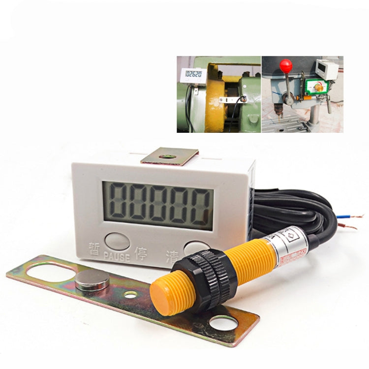 LCD Digital Display Punch Magnetic Induction Reciprocating Rotary Electronic Counter, Electronic Counter