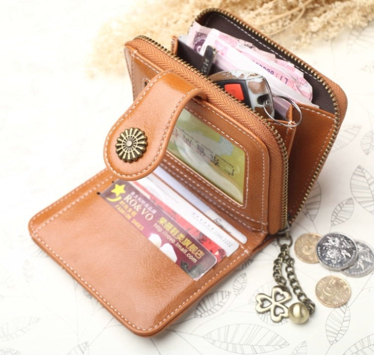 Vintage Button Phone Purses Women Wallets Female Purse Leather Brand Retro Ladies Long Zipper Woman Wallet Card Clutch