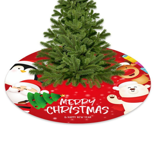 Christmas Ornaments Christmas Tree Bottom Skirt Decoration, Party, Double Deer, Red