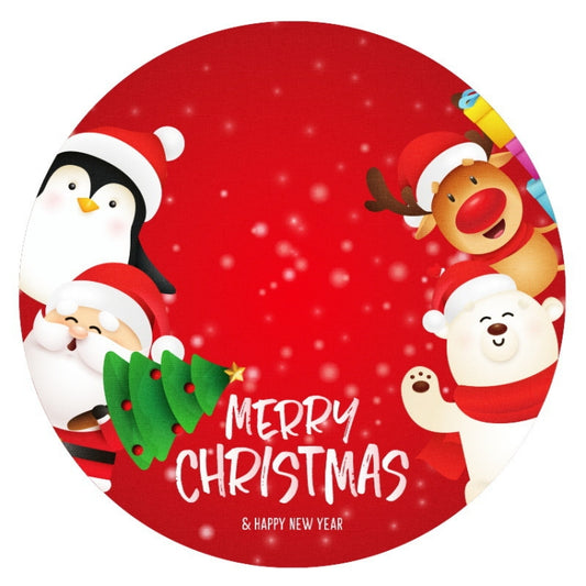 Christmas Ornaments Christmas Tree Bottom Skirt Decoration, Party, Double Deer, Red