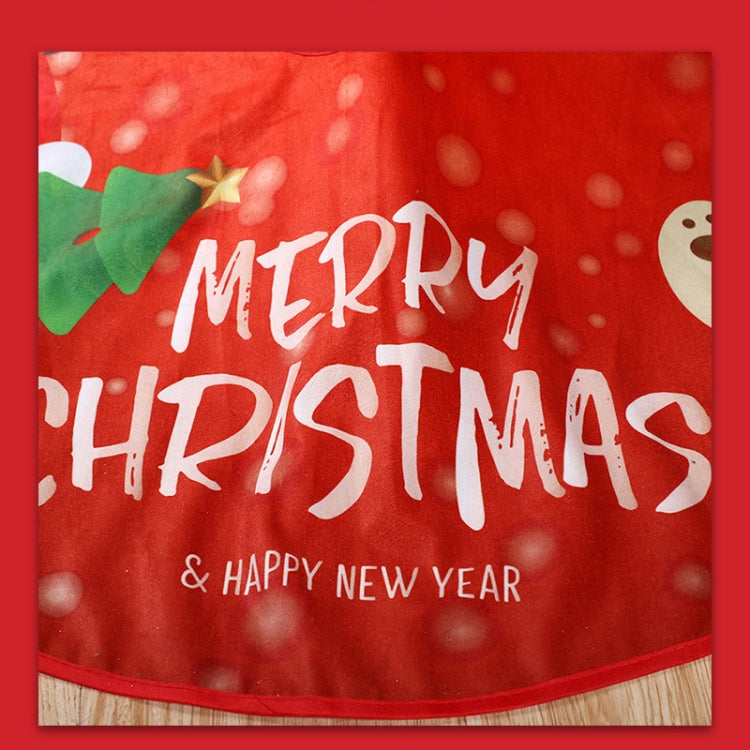 Christmas Ornaments Christmas Tree Bottom Skirt Decoration, Party, Double Deer, Red