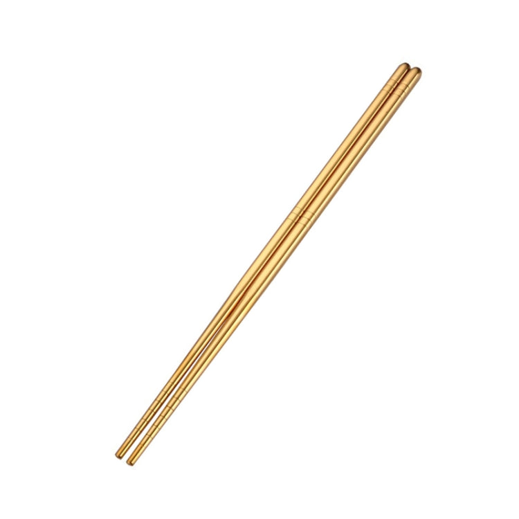 1 Pair Stainless Steel Tableware Colorful Reusable Metal Chopsticks Dishware, Length:23cm