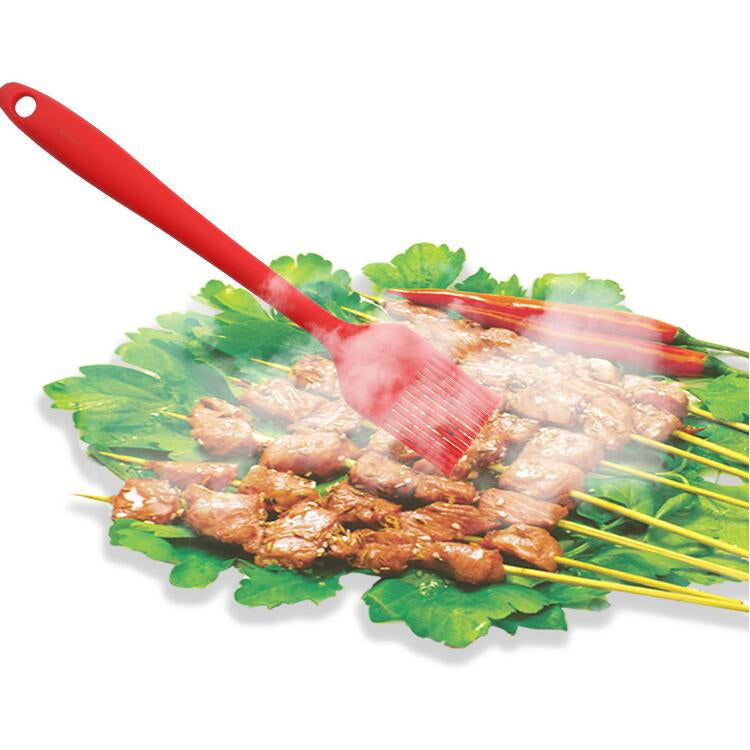 6 in 1 Silicone Kitchenware Slotted Spatula Scraper Egg Beater Brush Food Clip Set, 6 in 1 Pink, 6 in 1 Green, 6 in 1 Red